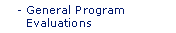General Program Evaluations