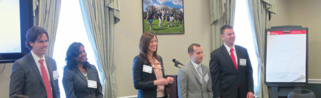 Image of student presenting