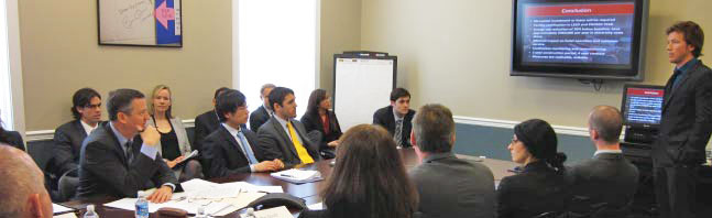 Image of student presenting