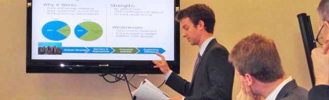 Image of student presenting