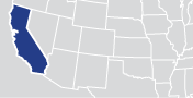 An image of a map of the United States with the state for this page highlighted.