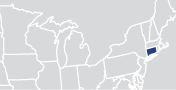 An image of a map of the United States with the state for this page highlighted.