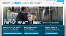 Image of the Energy Impact Illinois website home page.