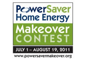 The PowerSaver Home Energy Makeover Contest logo.