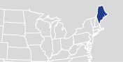 An image of a map of the United States with the state for this page highlighted.