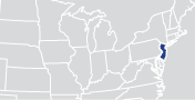 An image of a map of the United States with the state for this page highlighted.