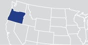 An image of a map of the United States with the state for this page highlighted.