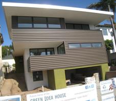 Photo of an energy-efficient home with modern architecture.