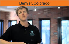 Photo of a man facing the camera, from waist up. The headline over the photo reads 'Denver, Colorado.'