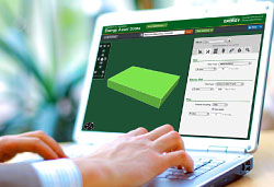 Photo of a laptop with energy asset score image on the screen