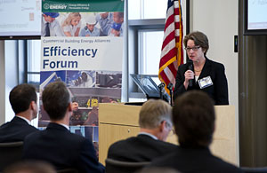 At the Morning Plenary session on the second day of the Forum, Dr. Kathleen Hogan, DOE Deputy Assistant Secretary for Energy Efficiency, addressed participants and recognized five manufacturers that are participating in the RTU Challenge.