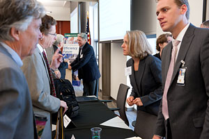 CBEA Co-Leads Brian Holuj (far right) and Kristen Taddonio (second from right) welcomed CBEA members to the event's first Morning Plenary session on May 23.
