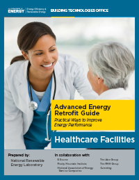 Photo of the cover of the Advanced Energy Retrofit Guide for Healthcare Facilities.