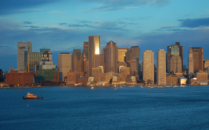 Photo of the Boston skyline.
