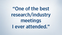 One of the best research/industry meetings I ever attended