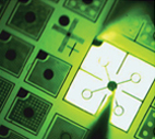 Photo of a microscope image of an LED.