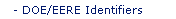 DOE/EERE Identifiers