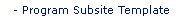 Program Subsite Template