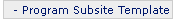 Program Subsite Template