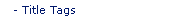Title Tags