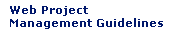 Web Project Management Guidelines