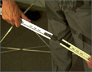 Photo of channel bars being attached.