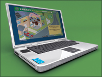 Image of a while laptop with the Energy Star label. 