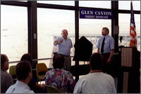 Plaque dedication at Glen Canyon