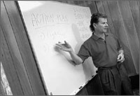 Larry Gordon working on action plan