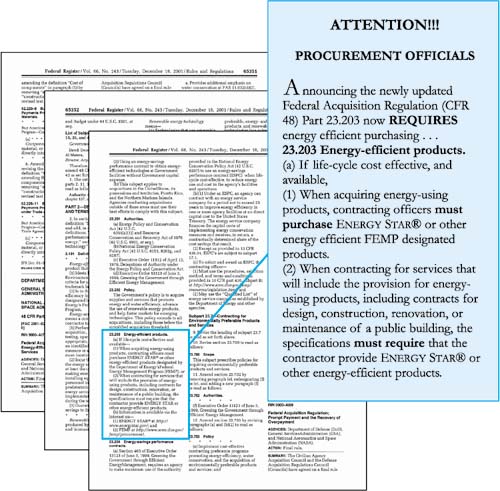 New Federal Requirements on Energy-Efficient Purchasing