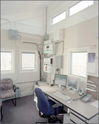 Photo of the inside of the National Wind Technology Center's site entrance guard post.