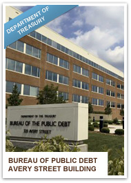 Graphic of a baseball card showing a photo of the Bureau of Public Dept Avery Street Building.