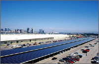 Photo of solar electric carport; 942 kW/peak