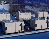 Photo of a 1-MW fuel cell DER system at the U.S. Postal Service in Anchorage, Alaska.