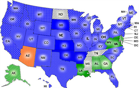 Map of state programs