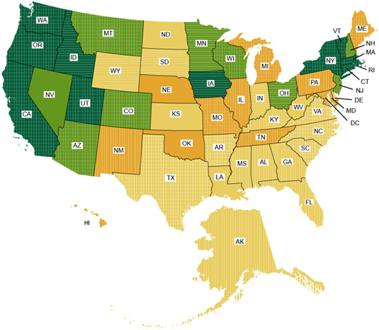 Map of state programs