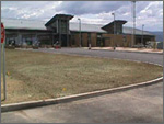 Photo of the Oroville-Osoyoos Border Crossing Station in Oroville, WA.