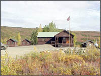 Photo of Wonder Lake Ranger Station and outbuildings at Denali National Park