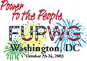 Power to the People / FUPWG / Washington, DC / October 23-24, 2003.