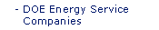DOE Energy Service Companies