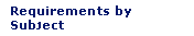 Requirements by Subject