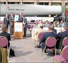 A photo recognizing the Army as a purchaser of renewable power