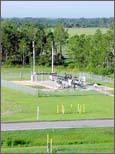 Photo of landfill site showing the capture of methane fuels