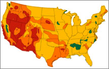 Image of the U.S. State's Geothermal Resource Map