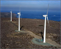 Photo of the wind turbine system on San Clemente Island