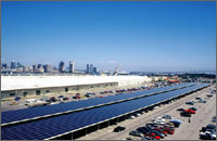 Photo of PV array and support structure at the Naval Air Station North Island