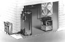 Illustration of hot water conversion system