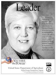 Energy Champion poster - Dr. Phyllis Johnson