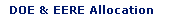 DOE and EERE Allocation