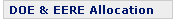 DOE and EERE Allocation